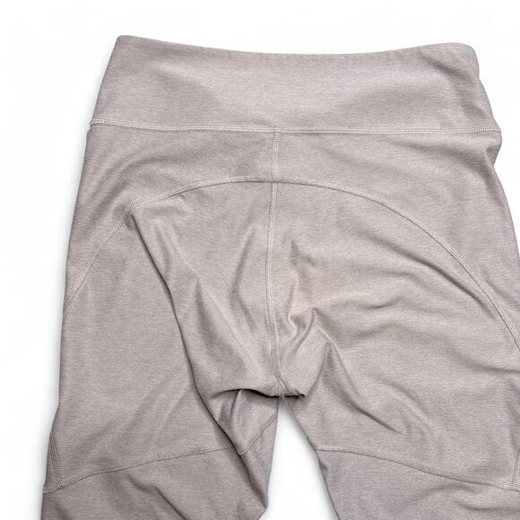 Outdoor Voices 7/8 Dipped Warmup Leggings Tan Cream Gray Color Block Medium - Picture 4 of 8